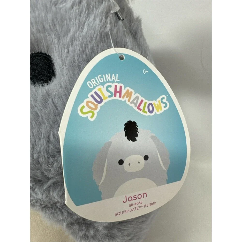 Squishmallows Fuzzy Jason The Donkey 8” Cracker Barrel Exclusive Black Mane NEW